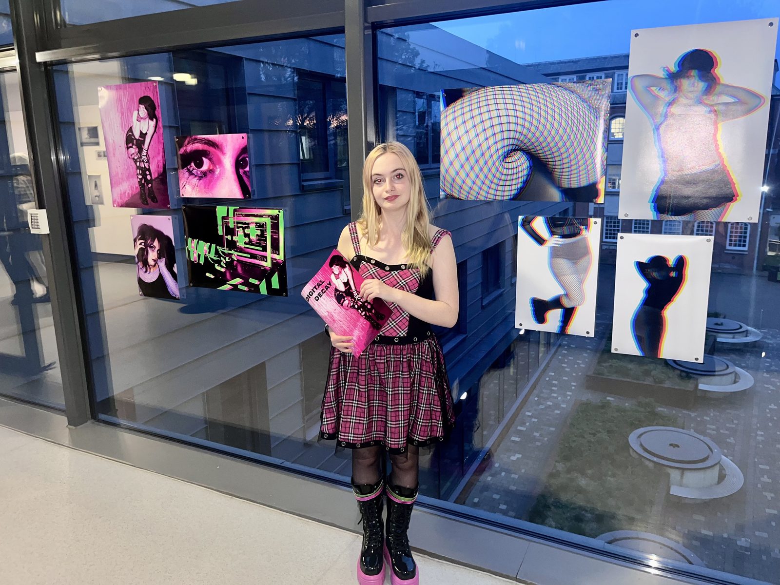Abbie at her exhibition