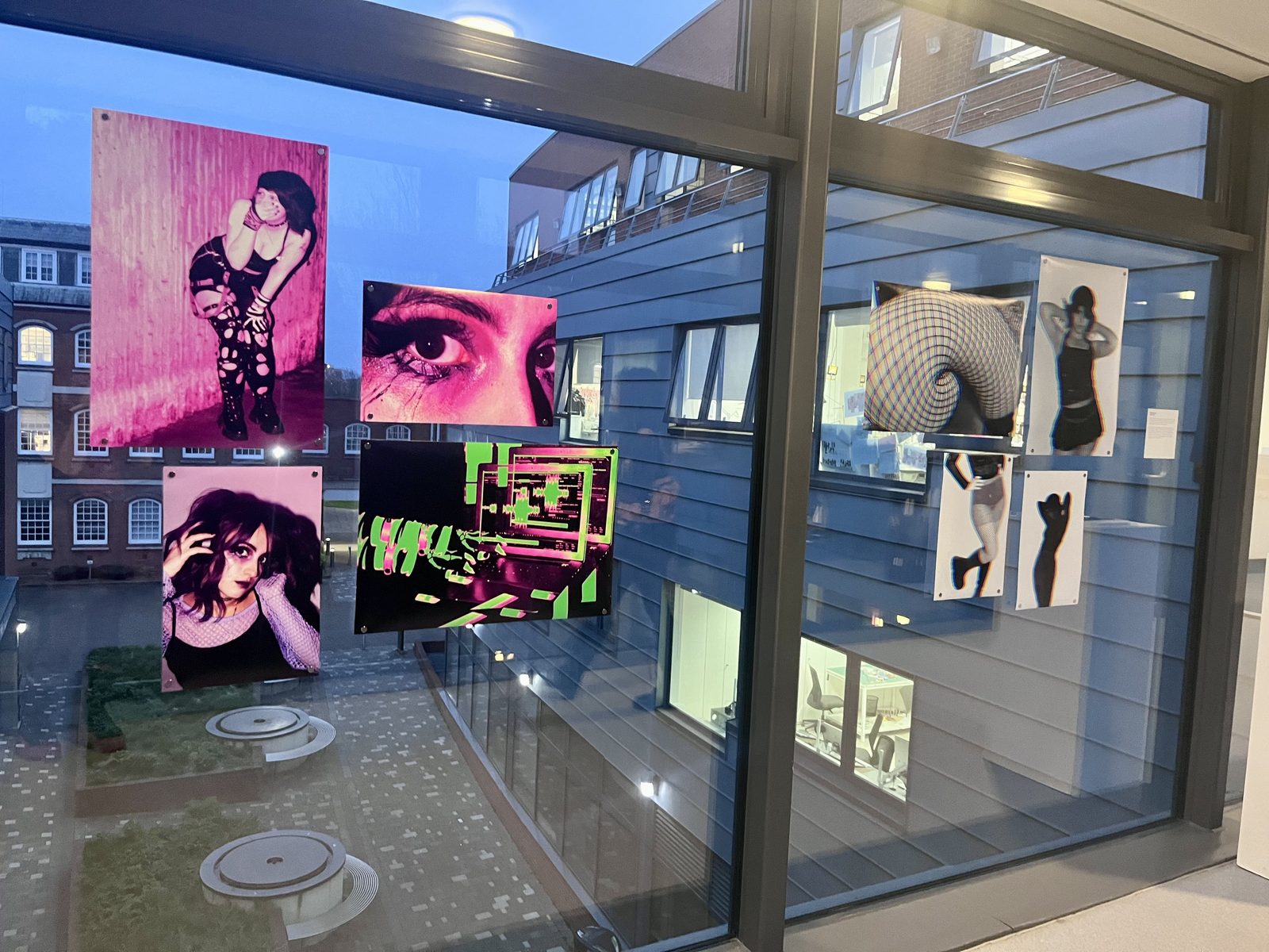 Prints installed in The Uncomfortable Frame exhibition