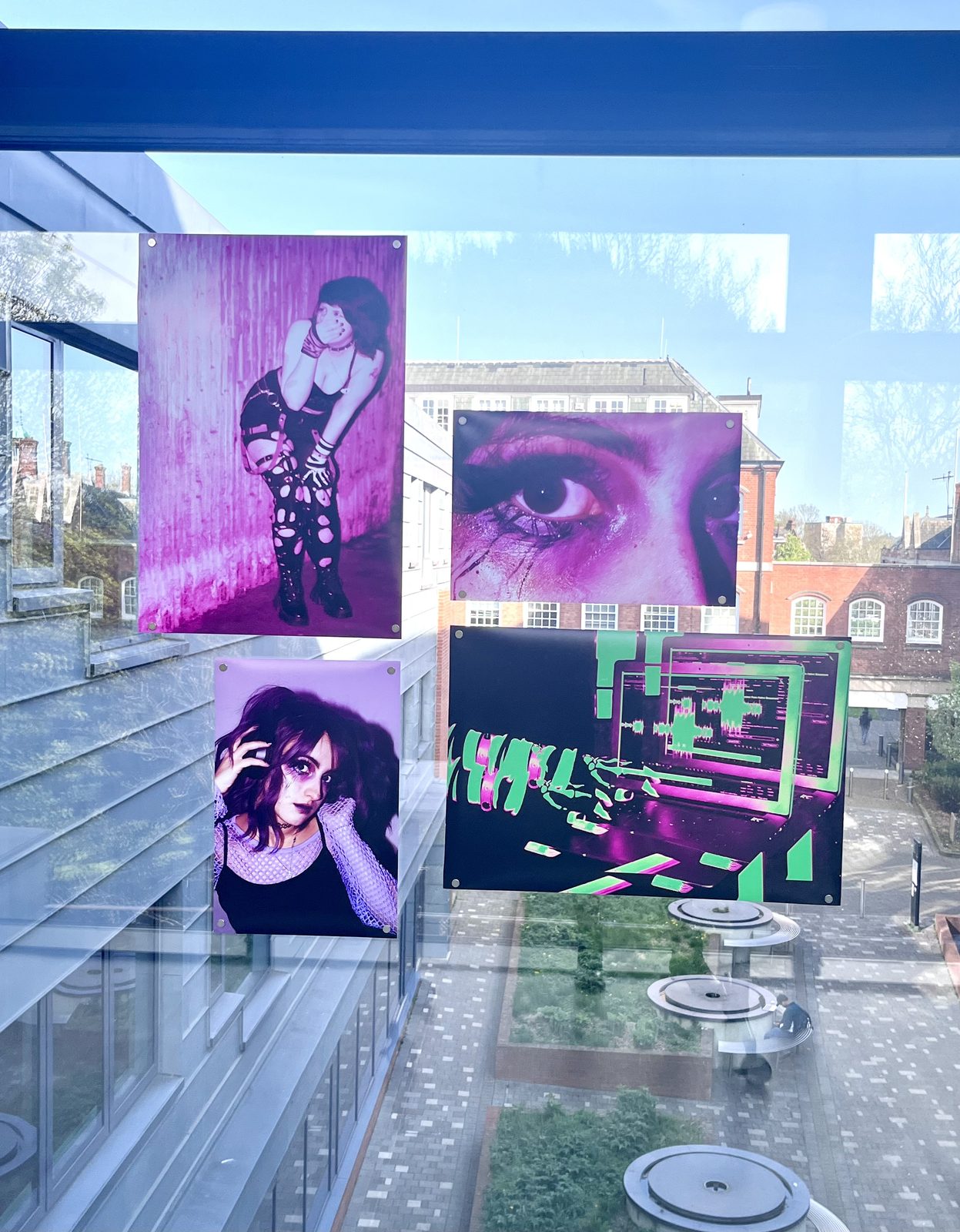 Another view of the prints installed in the exhibition